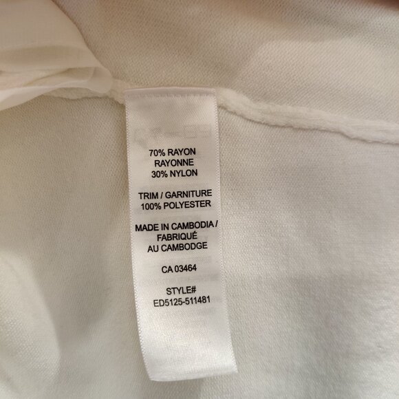 Ricki's White Cropped Open-Front Cardigan Short Sleeve | Small - Picture 7 of 7